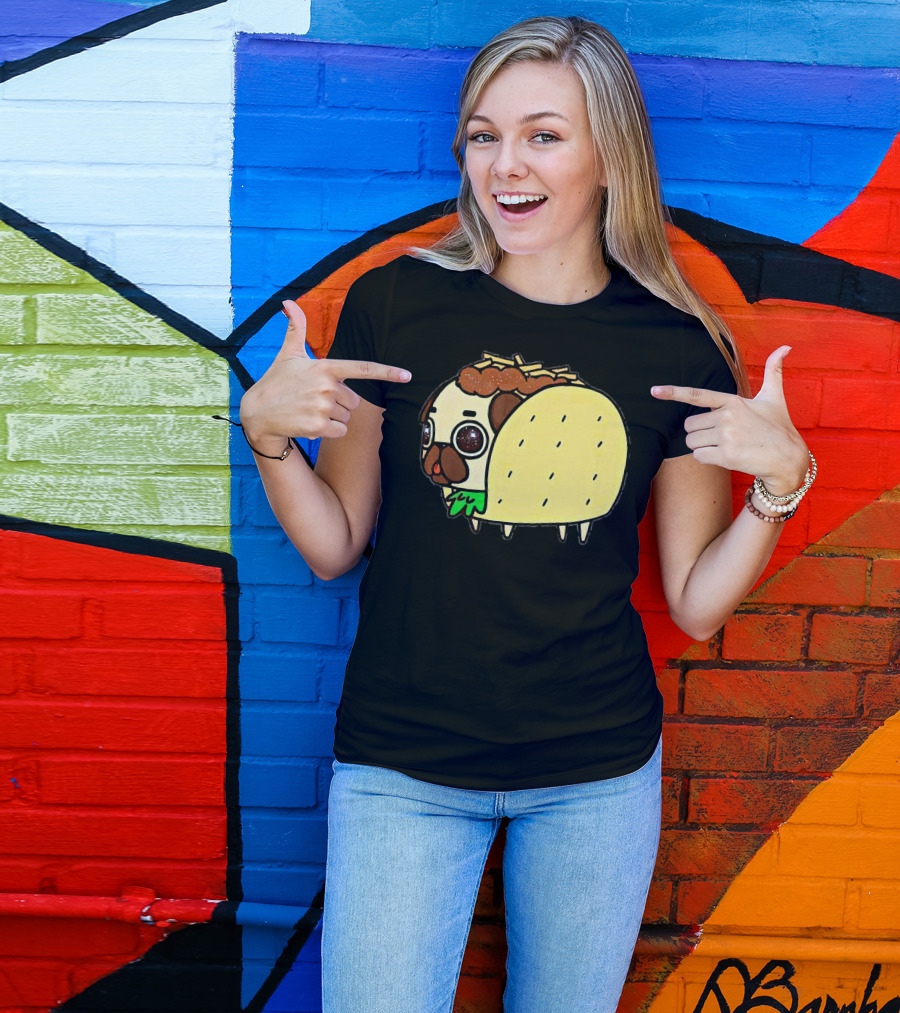 Funny Pug Taco Fusion With Toppings T-Shirt