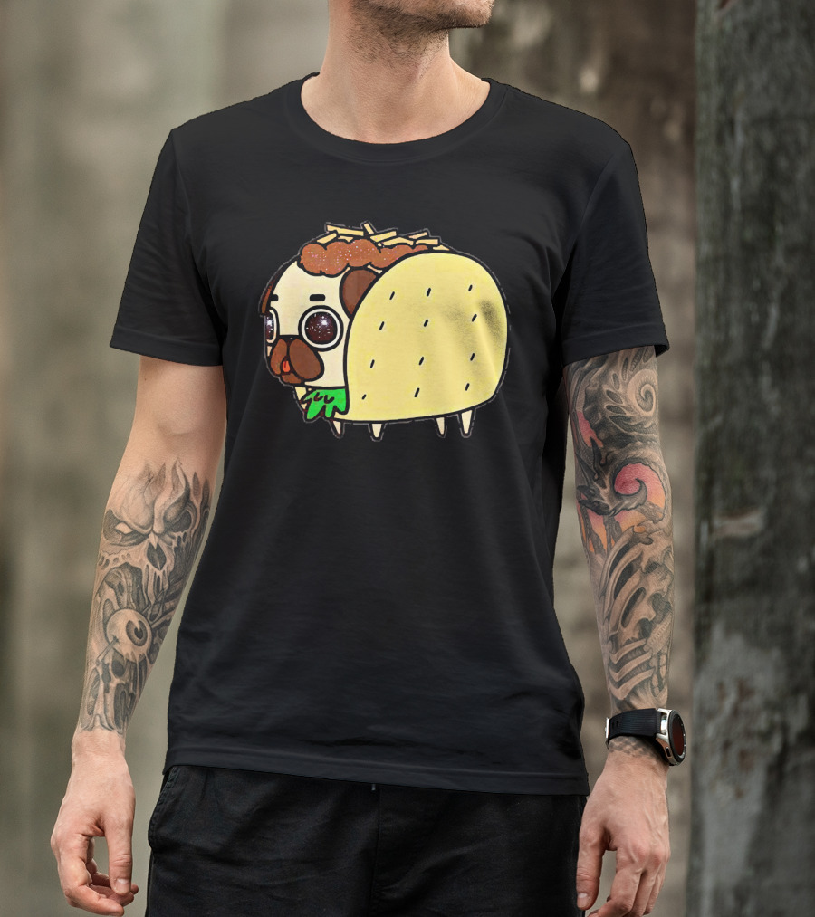 Funny Pug Taco Fusion With Toppings T-Shirt