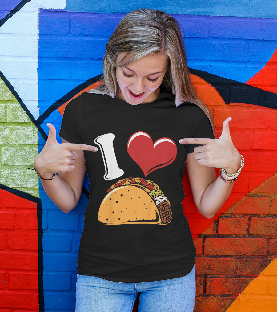 Kids Funny I Heart Tacos Love T-Shirt