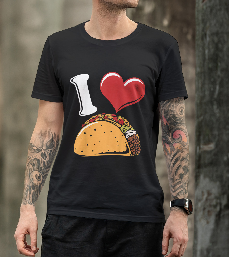 Kids Funny I Heart Tacos Love T-Shirt