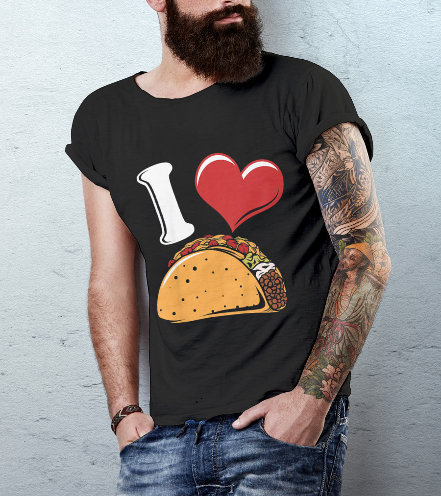 Kids Funny I Heart Tacos Love T-Shirt