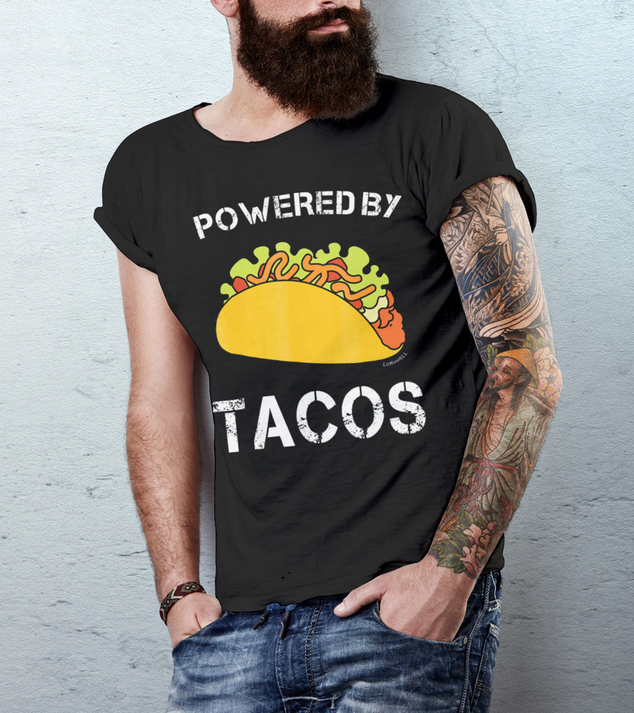 Powered By Tacos Funny Taco Lumowell T-Shirt