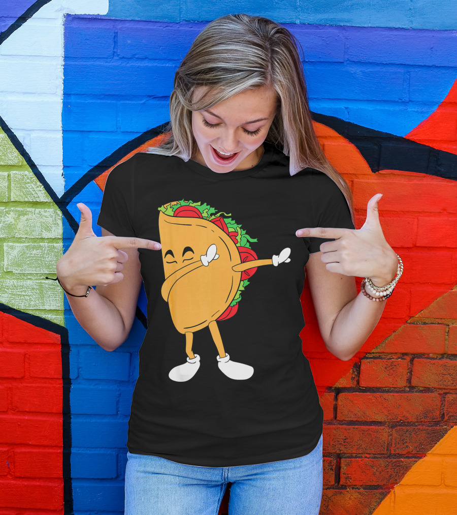 Dabbing Taco Mexico Funny Mexican Food T-Shirt