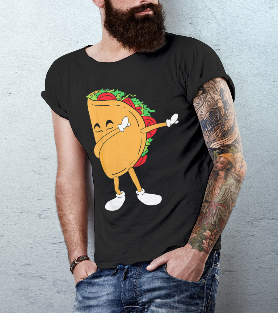 Dabbing Taco Mexico Funny Mexican Food T-Shirt