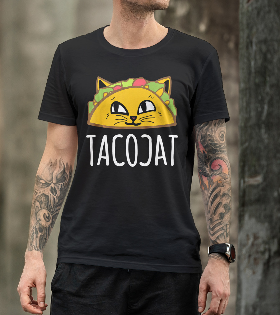 Tacocat Cute Cat And Taco Palindrome T-Shirt