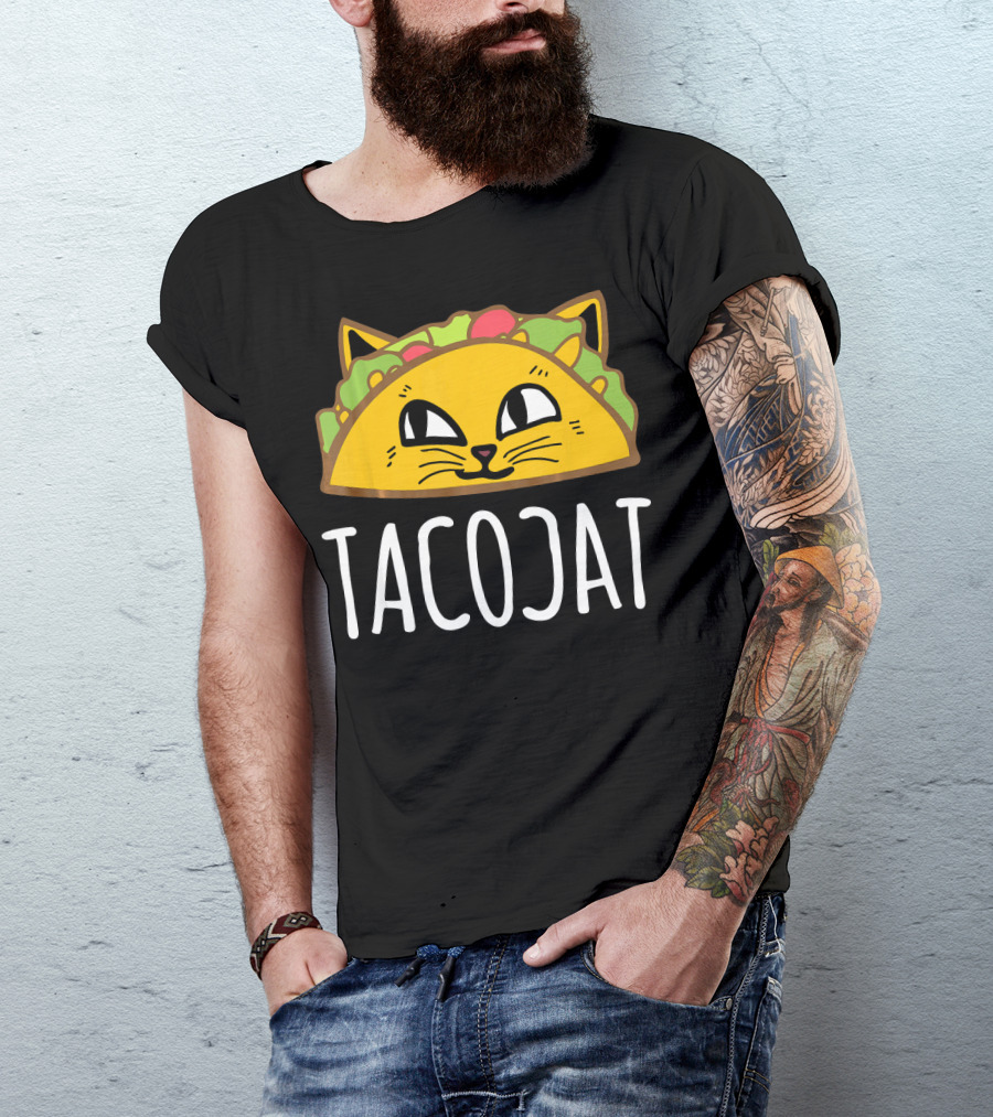 Tacocat Cute Cat And Taco Palindrome T-Shirt