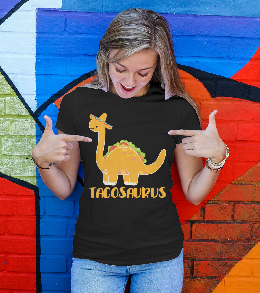 Tacosaurus Brachiosaurus Sombrero Funny Taco Dino T-Shirt