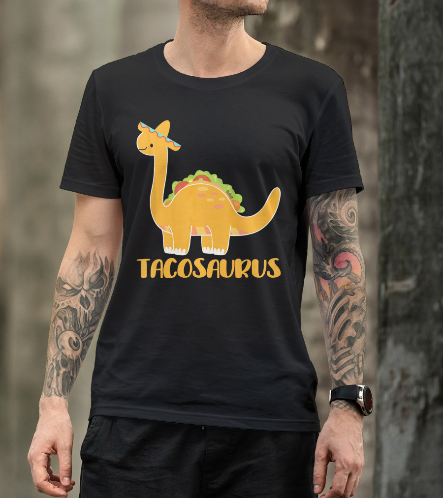 Tacosaurus Brachiosaurus Sombrero Funny Taco Dino T-Shirt