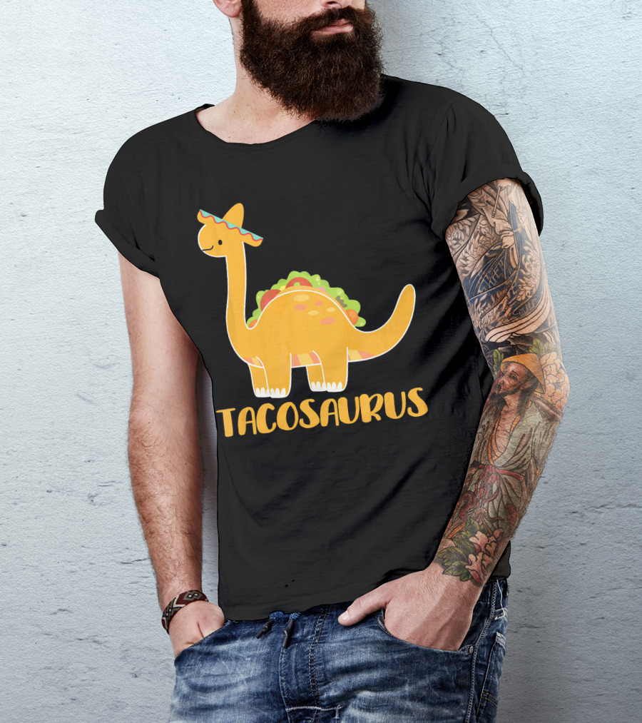 Tacosaurus Brachiosaurus Sombrero Funny Taco Dino T-Shirt