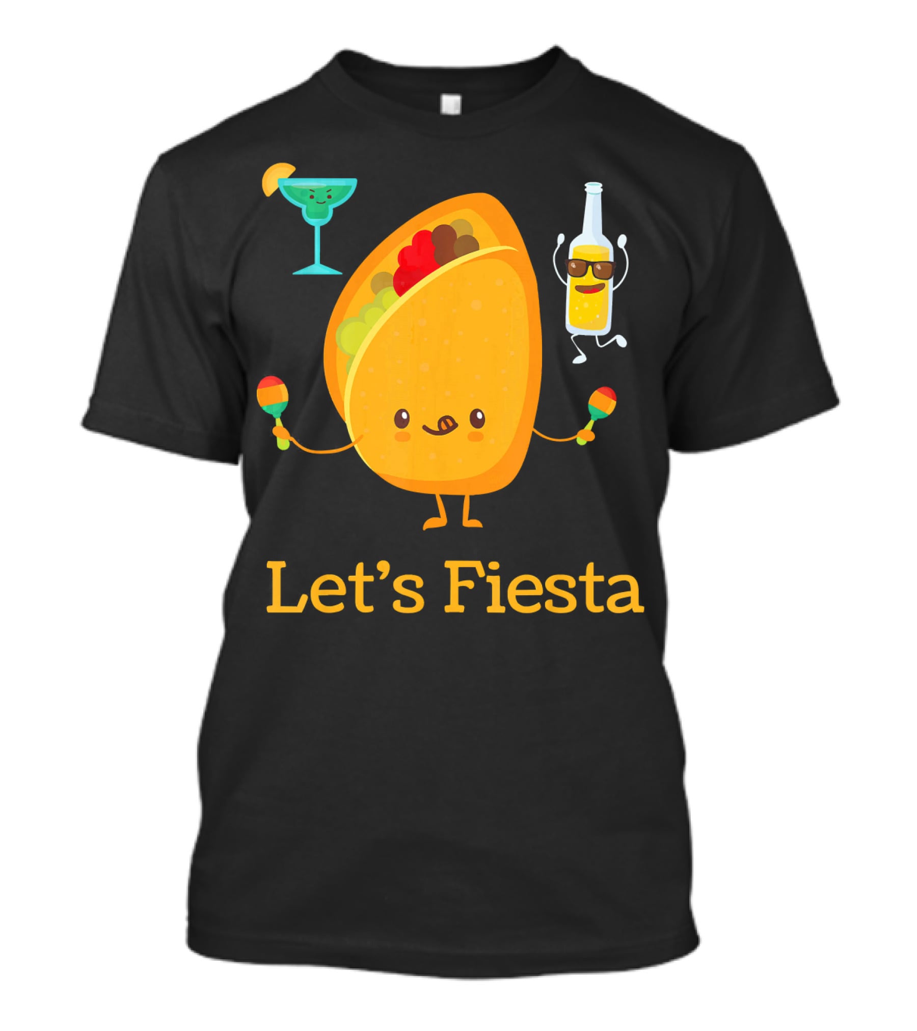 Let's Fiesta Taco Dance Beer Margarita Fun T-Shirt