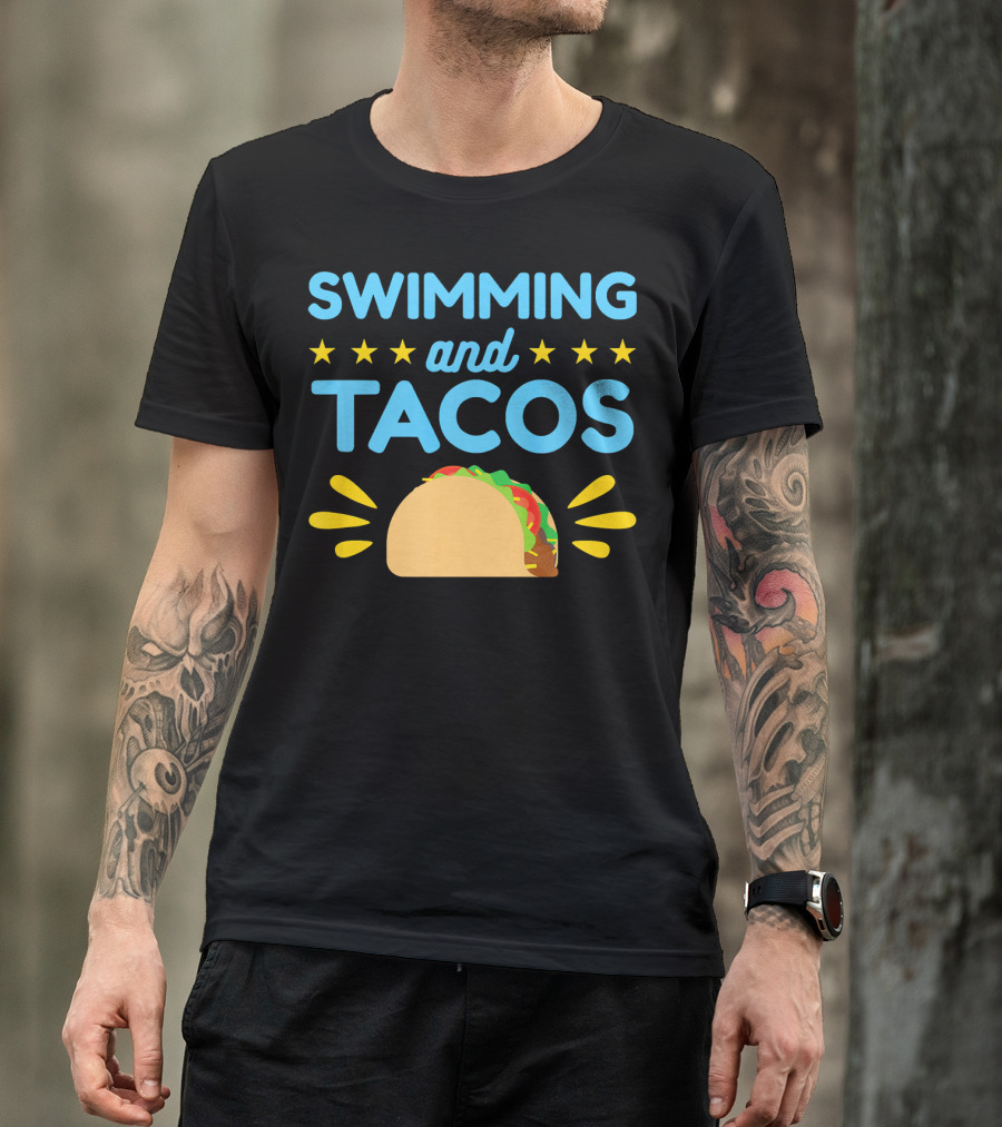 Swimming And Tacos Stars Taco T-Shirt