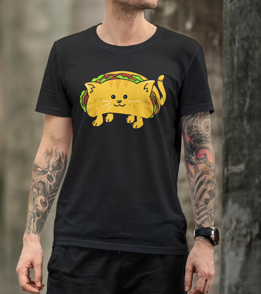 Cat Taco Roll Cute Animal Mashup T-Shirt