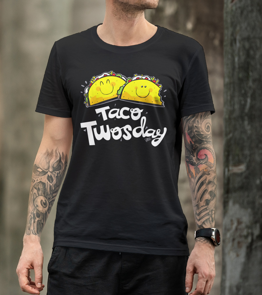 Taco Twosday Smiling Tacos Fun T-Shirt