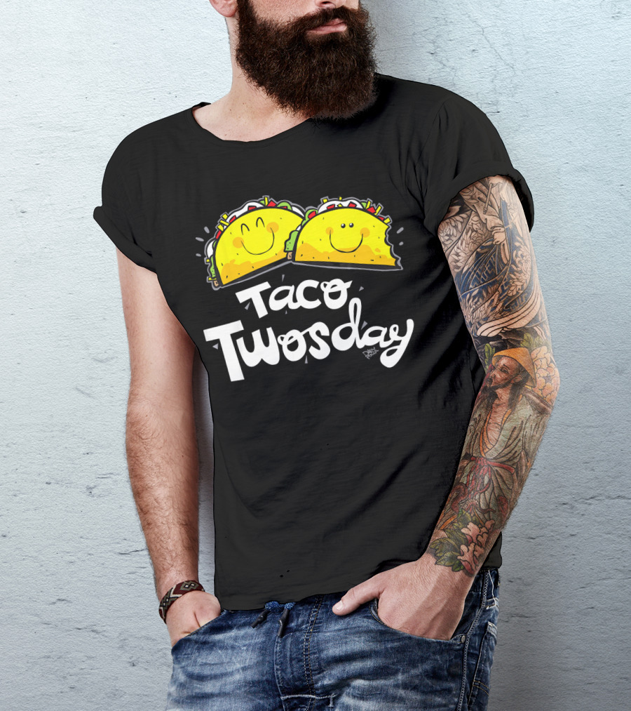 Taco Twosday Smiling Tacos Fun T-Shirt