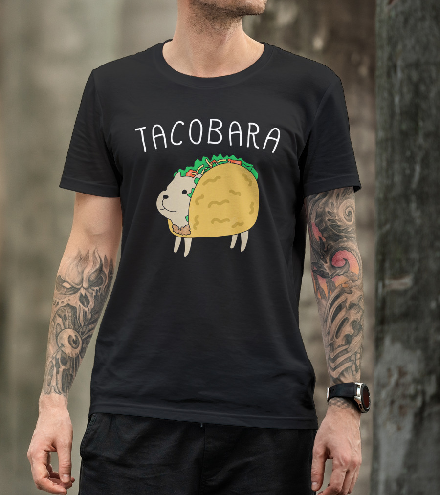 Tacobara Taco Capybara With Taco Shell Lettuce And Cheese T-Shirt