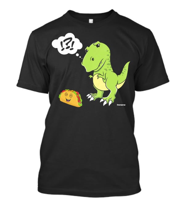 TRex Confused By Happy Taco Funny Sad Dino T-Shirt