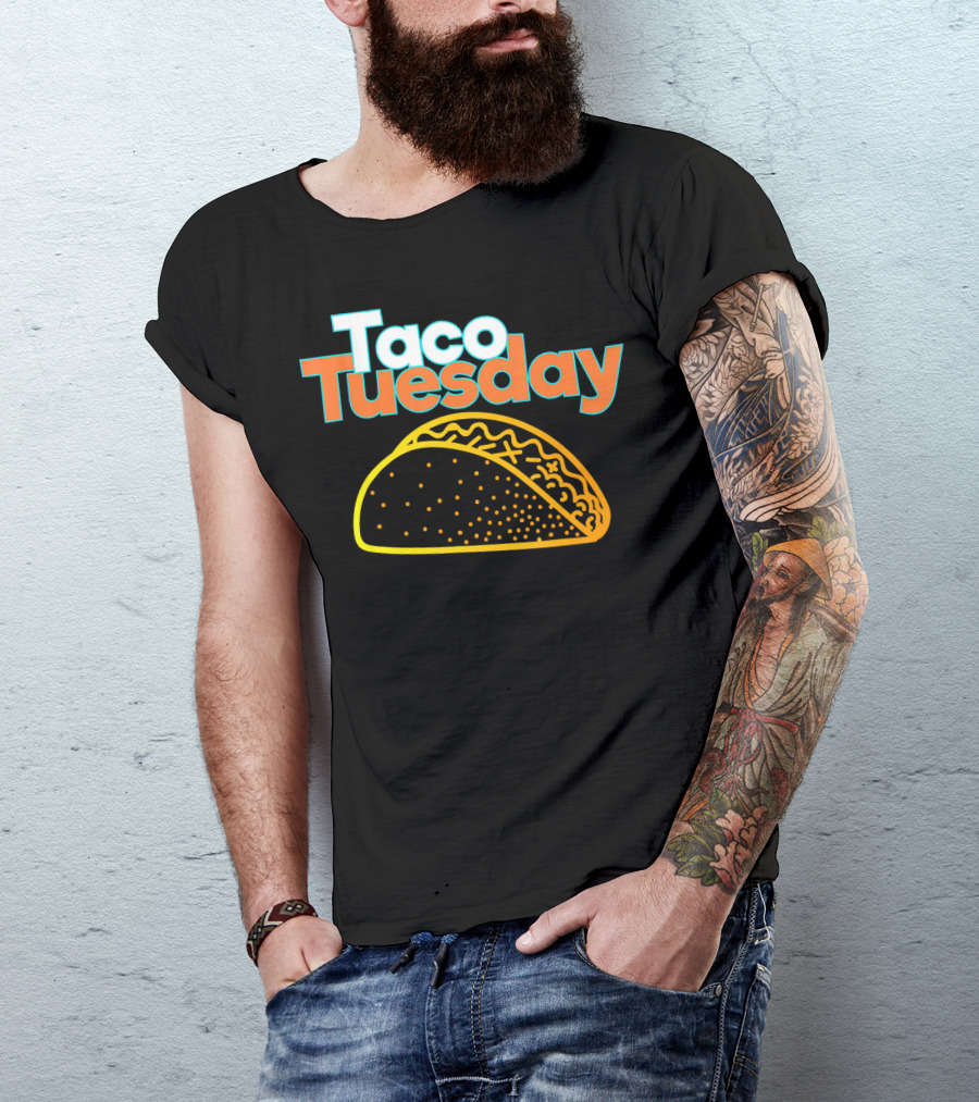 Taco Tuesday Mexican Food Fiesta Celebration With Vibrant Taco T-Shirt