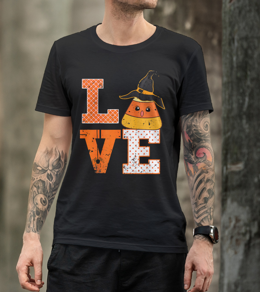 Love Candy Corn Cute Halloween Hat T-Shirt