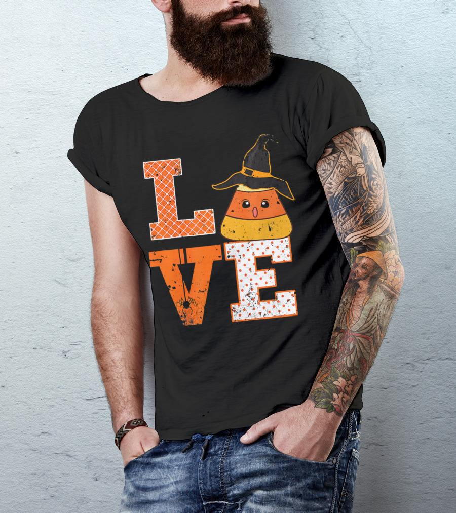Love Candy Corn Cute Halloween Hat T-Shirt
