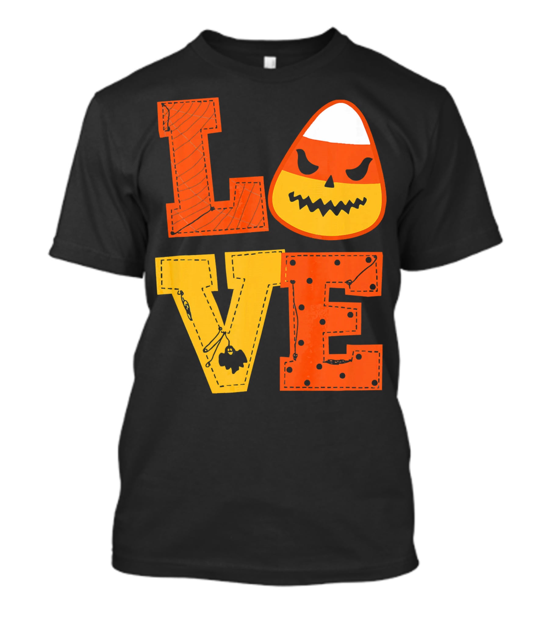 LOVE Candy Corn Halloween Pumpkin T-Shirt