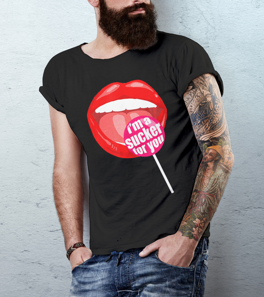 I'm A Sucker For You Candy Pop Lips T-Shirt