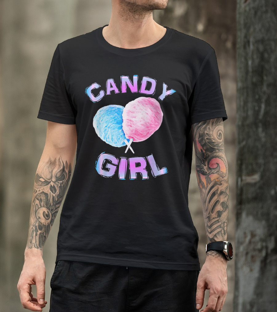 Candy Girl Cotton Candy Fun Girls Juniors T-Shirt