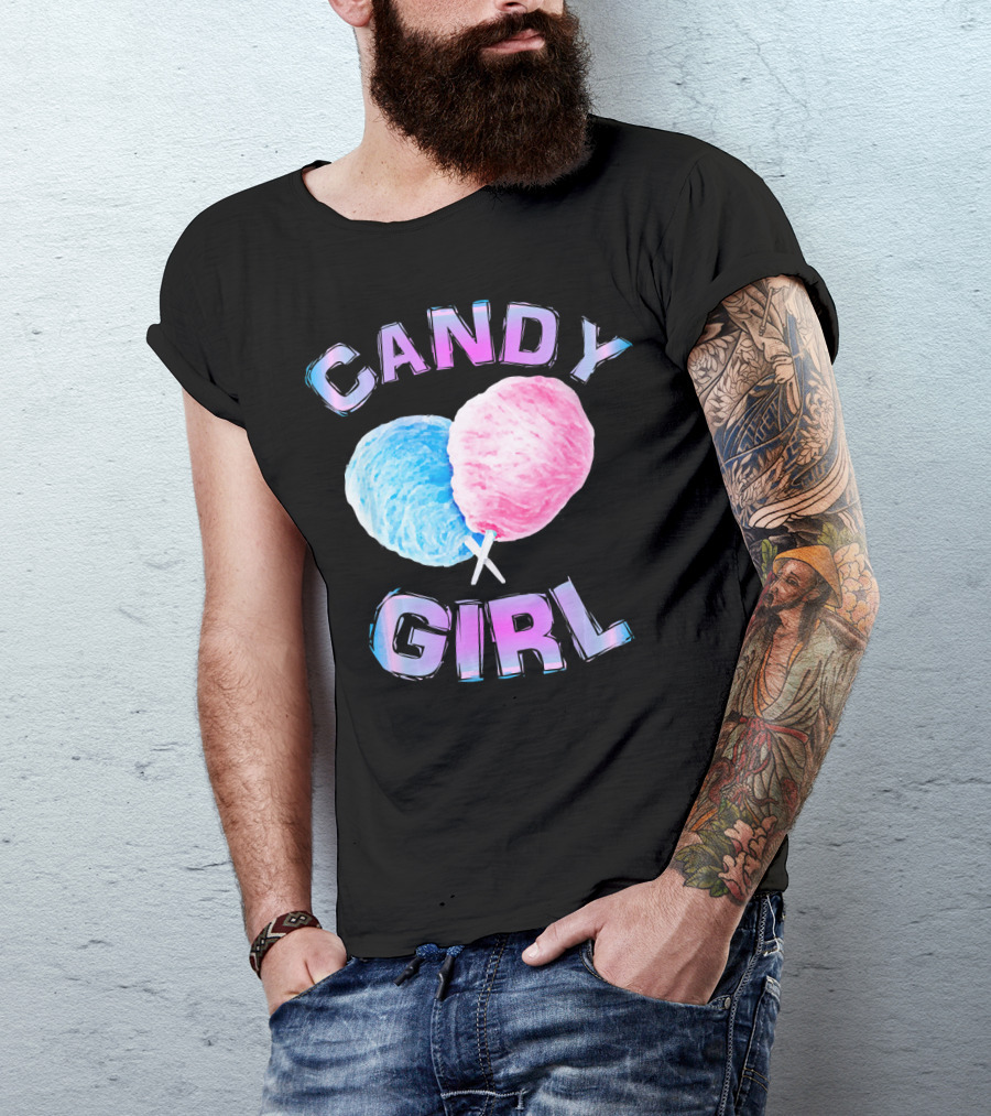 Candy Girl Cotton Candy Fun Girls Juniors T-Shirt