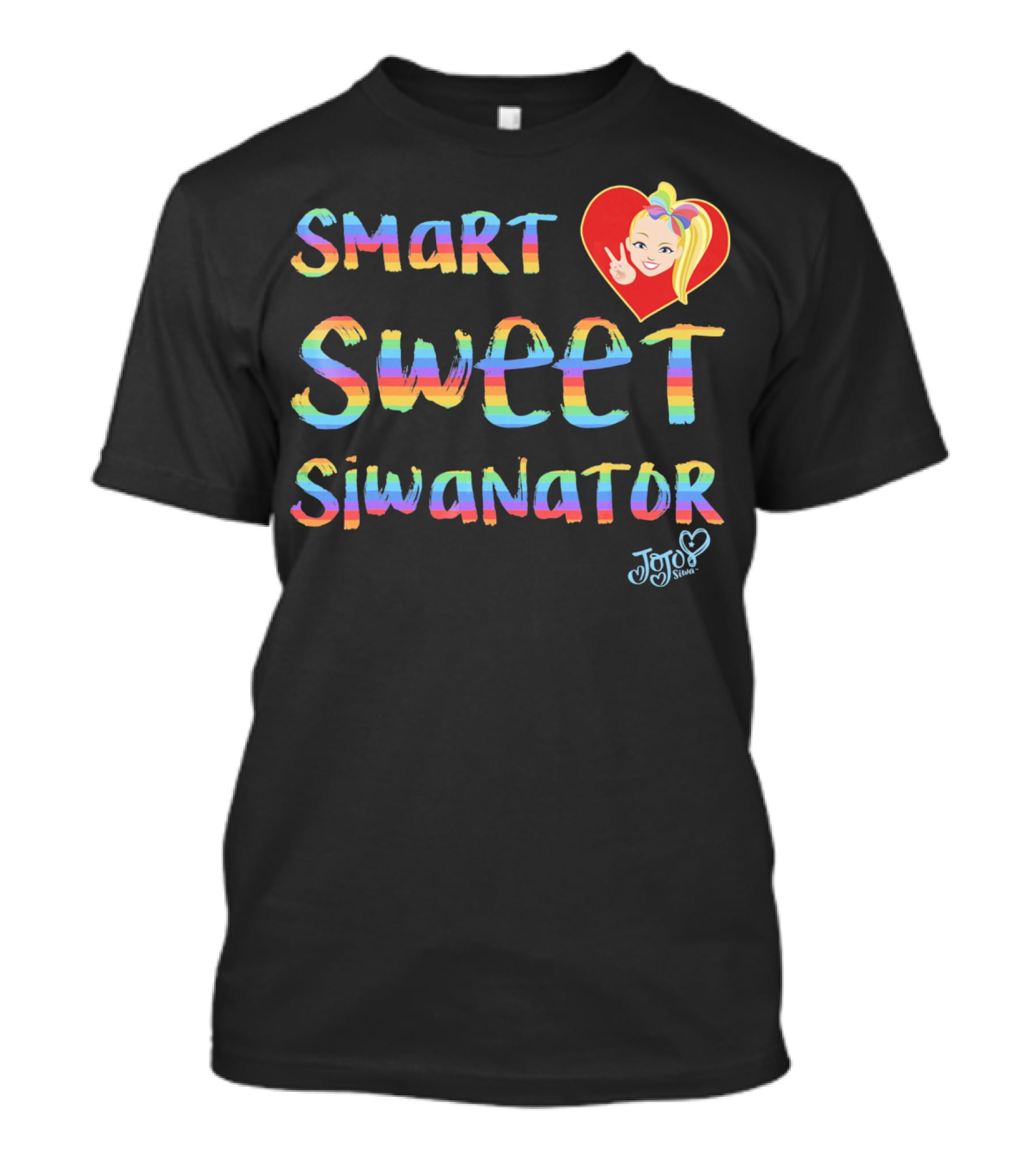 JoJo Siwa Heart Smart Sweet Siwanator Rainbow T-Shirt