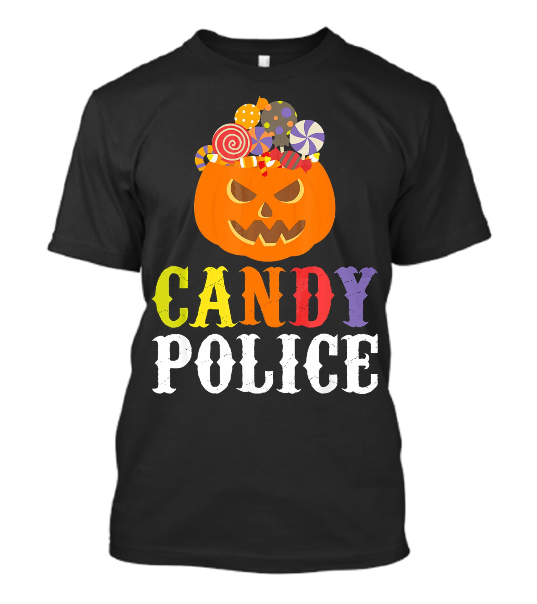 Candy Police Jack O Lantern Halloween Sweets T-Shirt