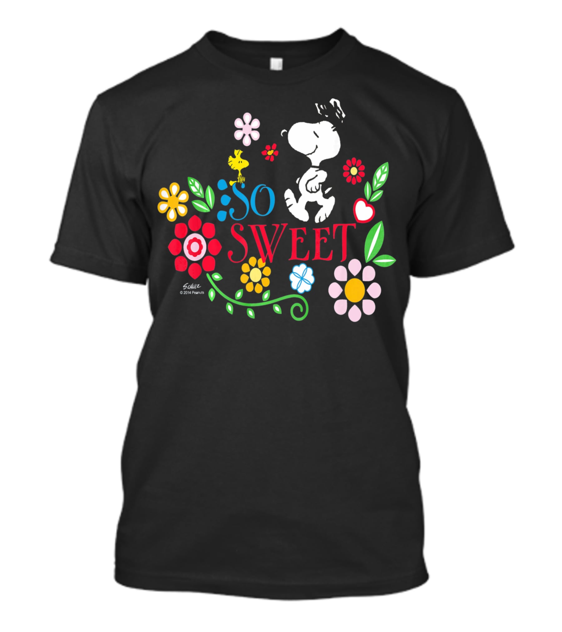 Snoopy Woodstock So Sweet Floral Bliss Peanuts T-Shirt