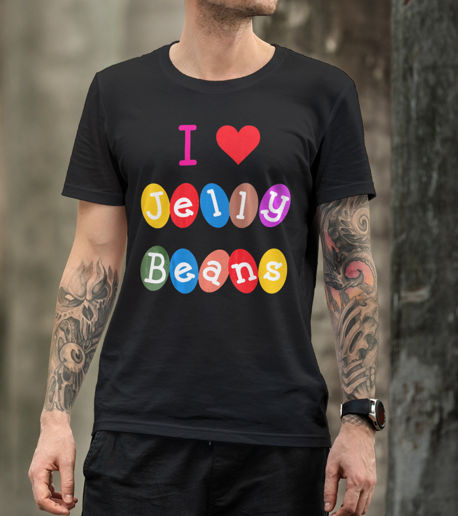 I Love Jelly Beans Heart Sweets Candy T-Shirt