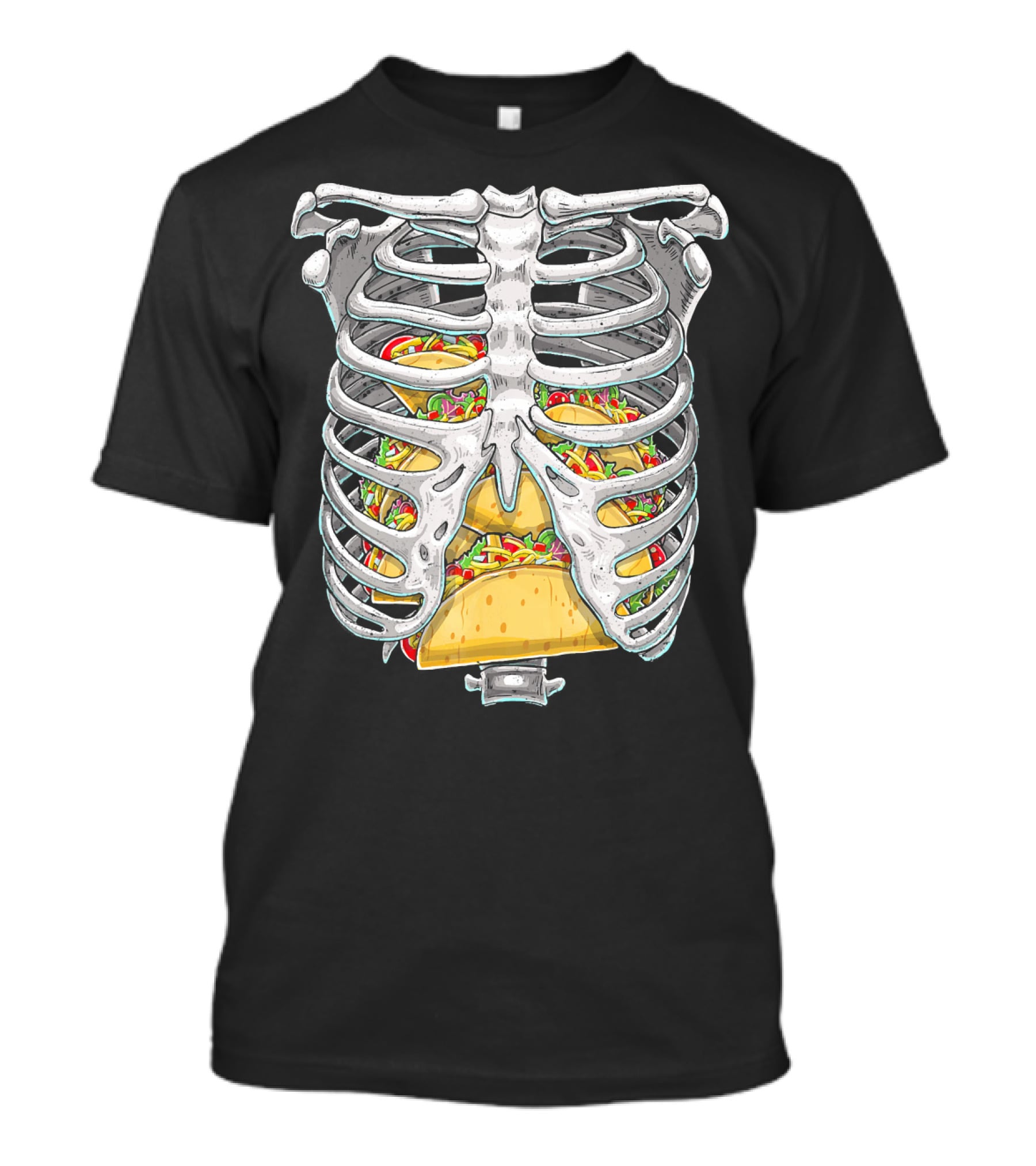 Skeleton Rib Cage Halloween Taco Ribcage T-Shirt