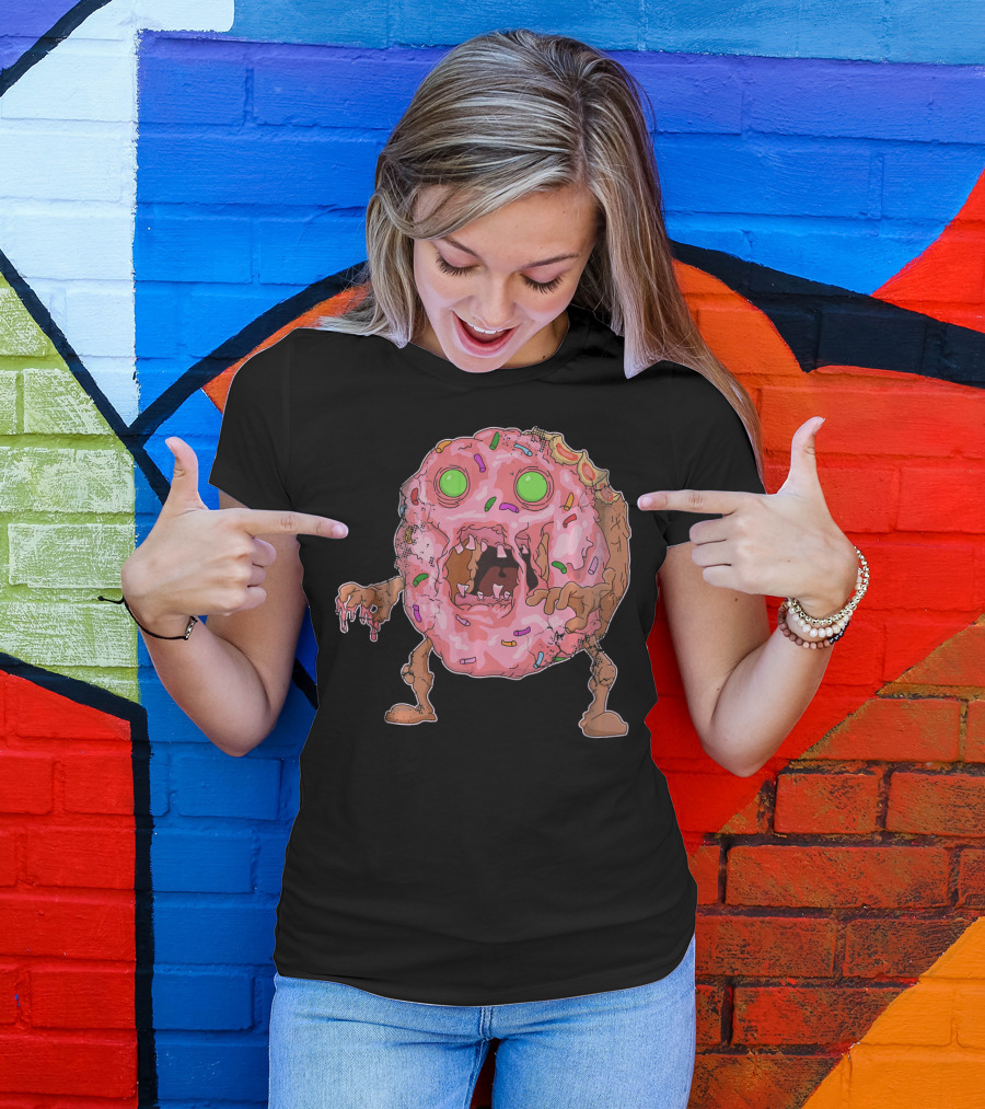 Halloween Zombie Donut Funny Zombies Hum Sprinkles Monster T-Shirt