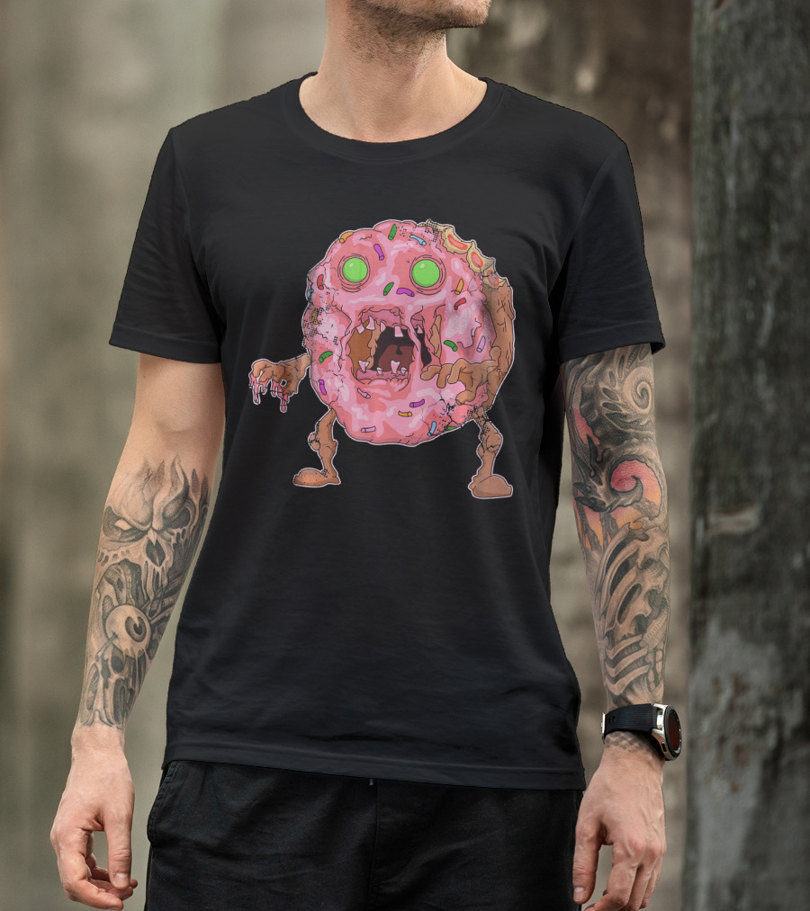 Halloween Zombie Donut Funny Zombies Hum Sprinkles Monster T-Shirt
