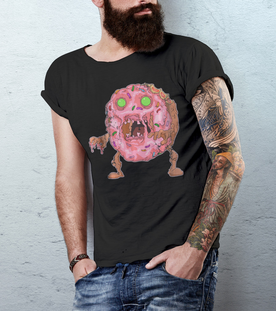 Halloween Zombie Donut Funny Zombies Hum Sprinkles Monster T-Shirt