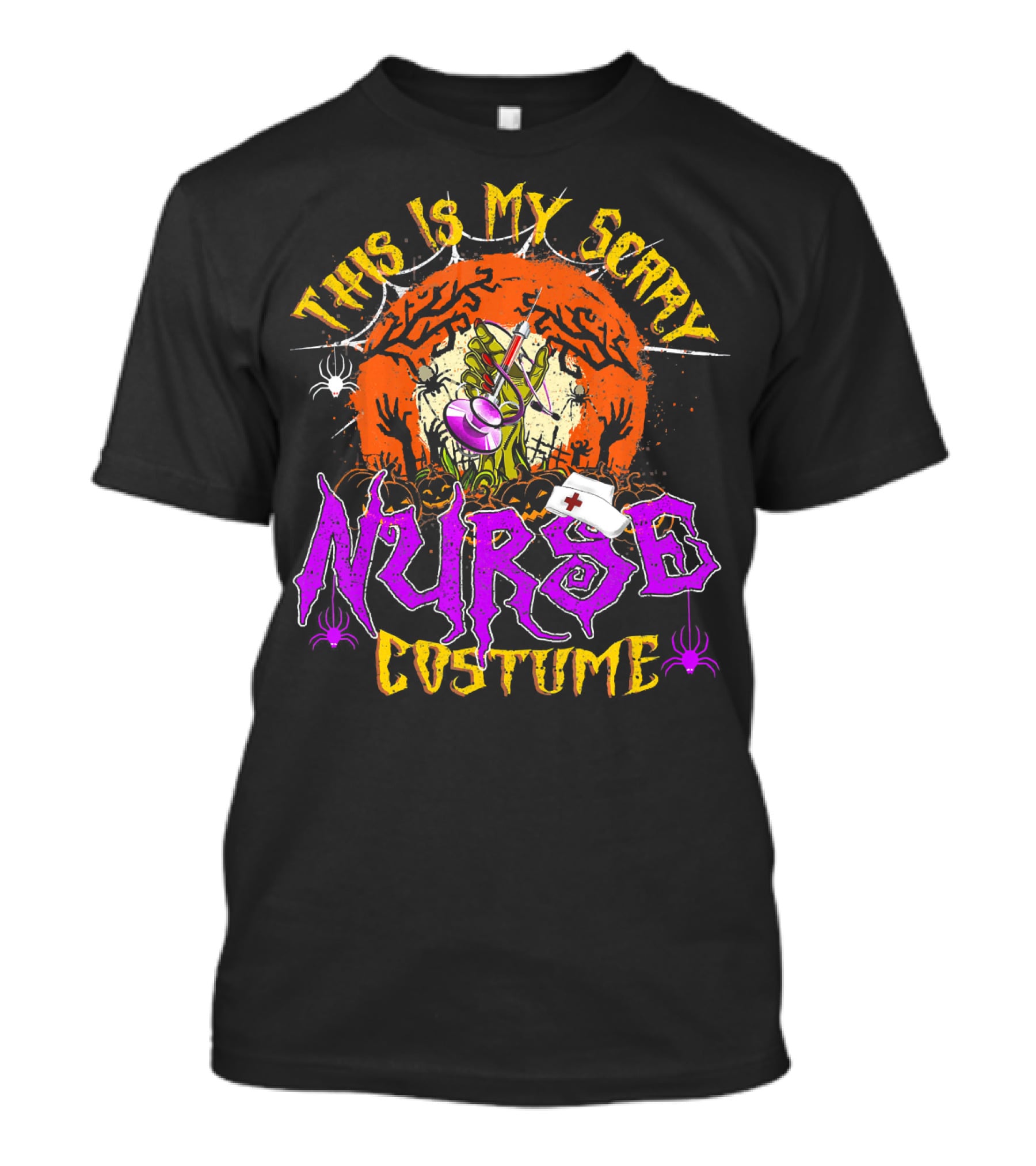 This Is My Scary Nurse Costume Moon Halloween T-Shirt