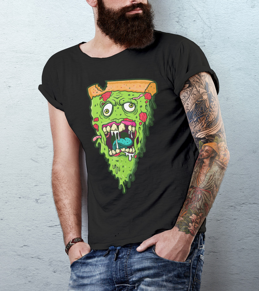 Pizza Zombie Monster Slice Fun T-Shirt