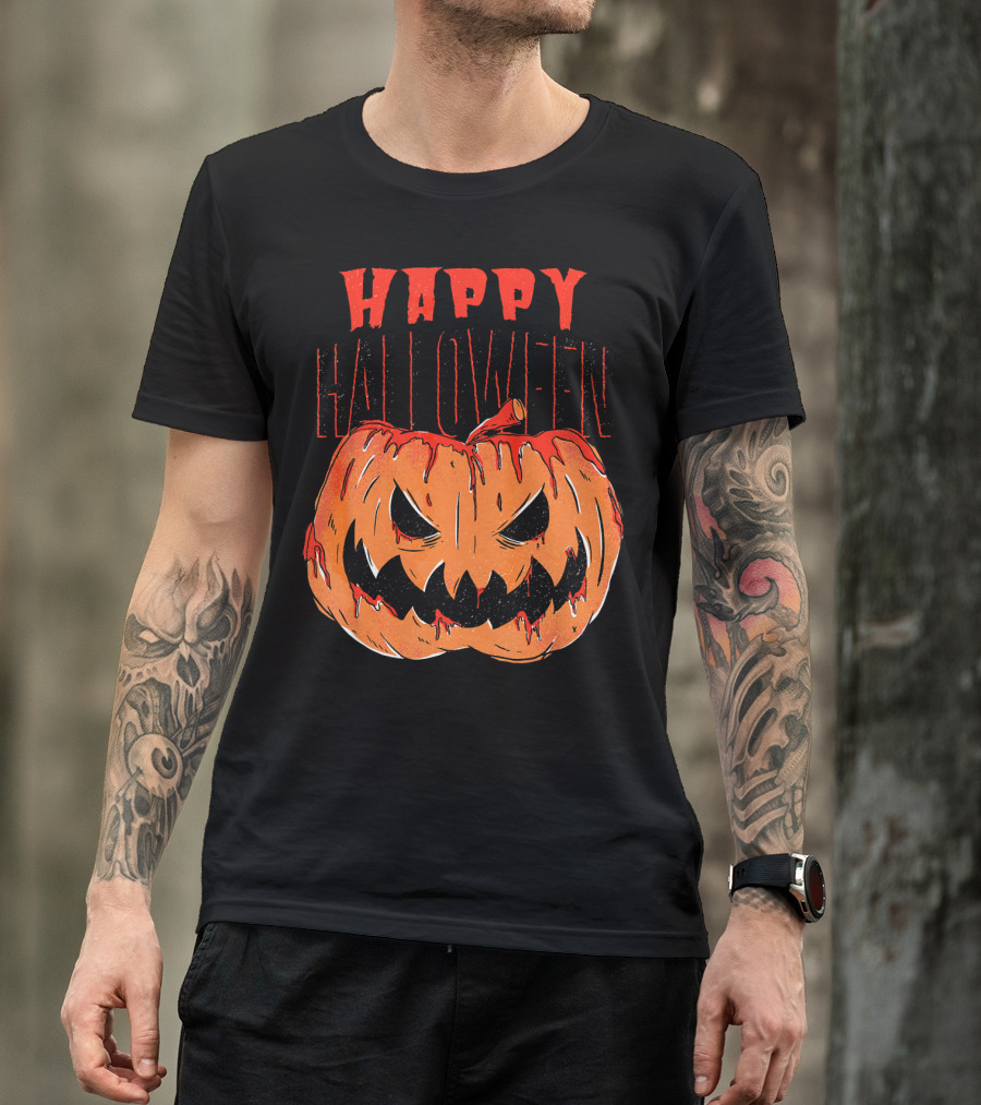 Happy Halloween Pumpkin Funny Costume Idea Cool T-Shirt