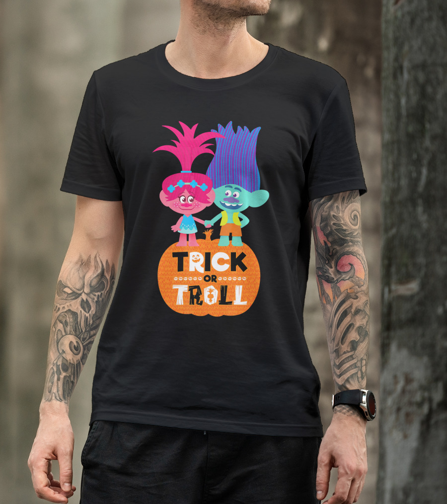 Trick Or Troll DreamWorks Trolls Halloween Pumpkin T-Shirt