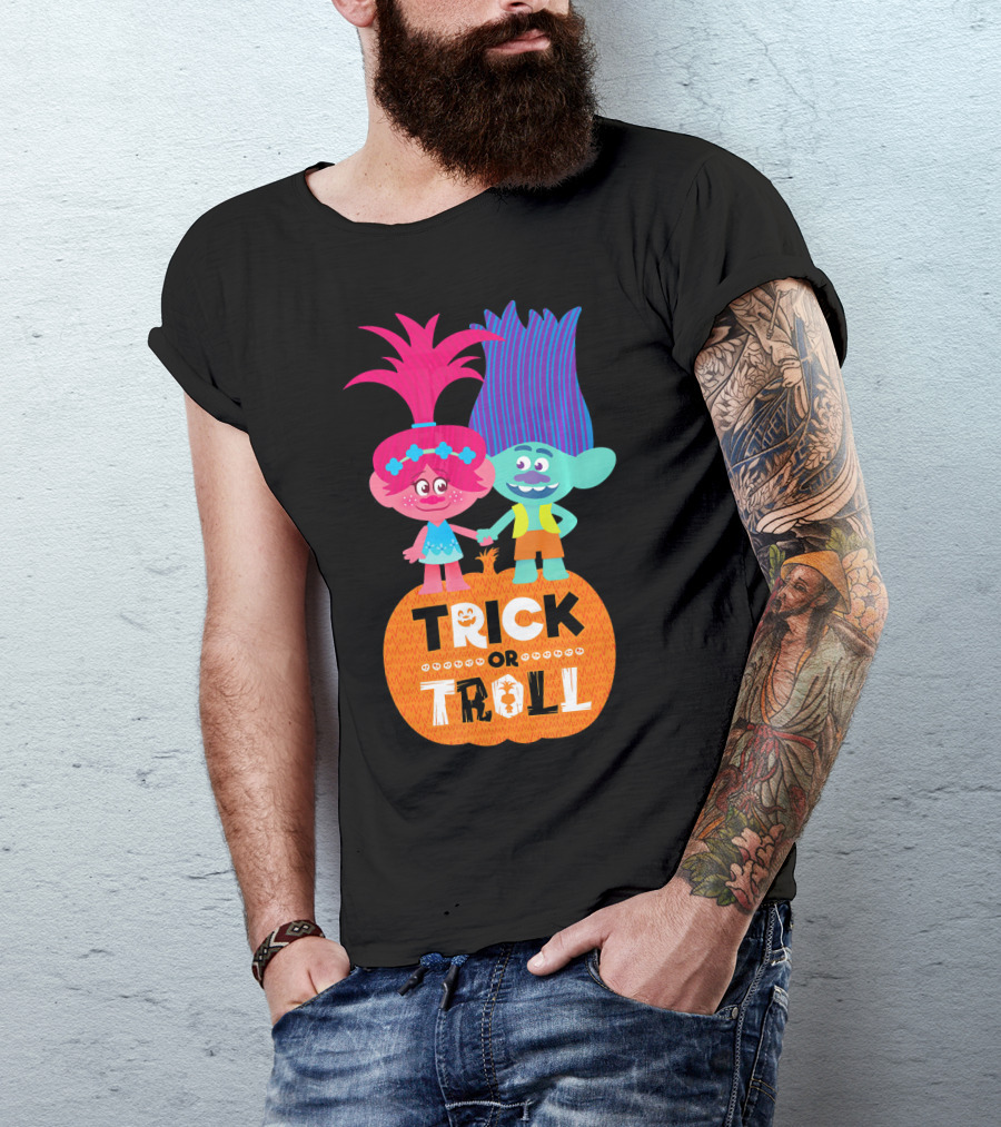 Trick Or Troll DreamWorks Trolls Halloween Pumpkin T-Shirt