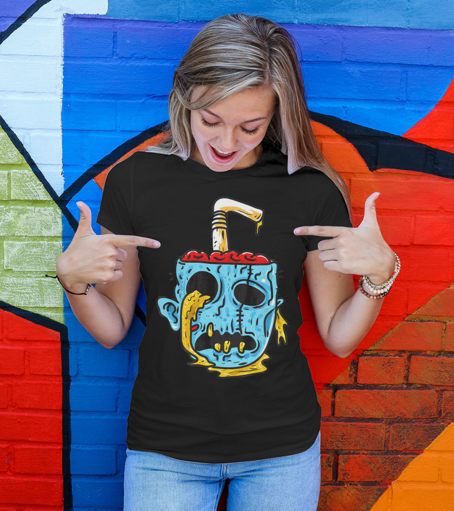 Zombie Food Brain Slushie Horror T-Shirt