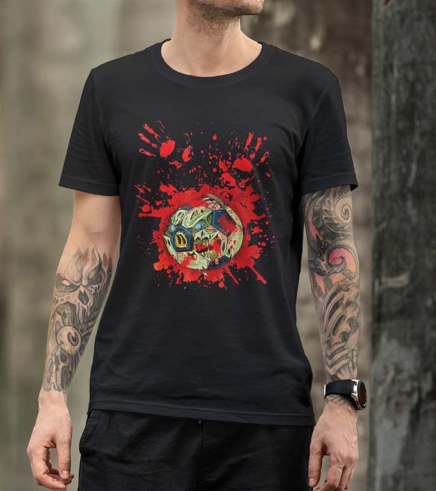 Zombie Soccer Ball Splatter T-Shirt