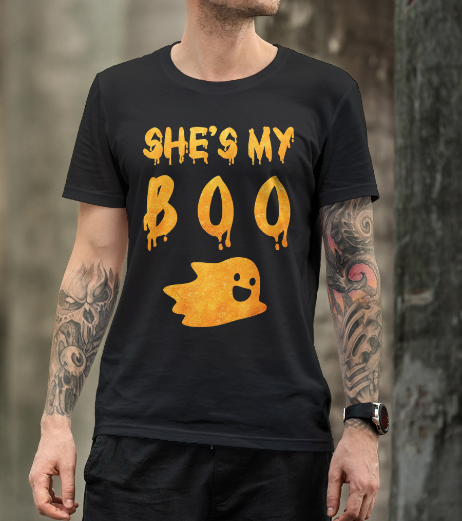 She's My Boo Funny Couples Halloween Costume T-Shirt