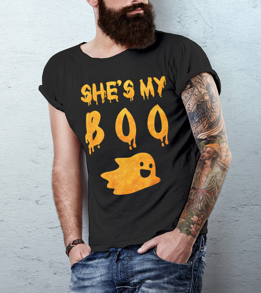 She's My Boo Funny Couples Halloween Costume T-Shirt