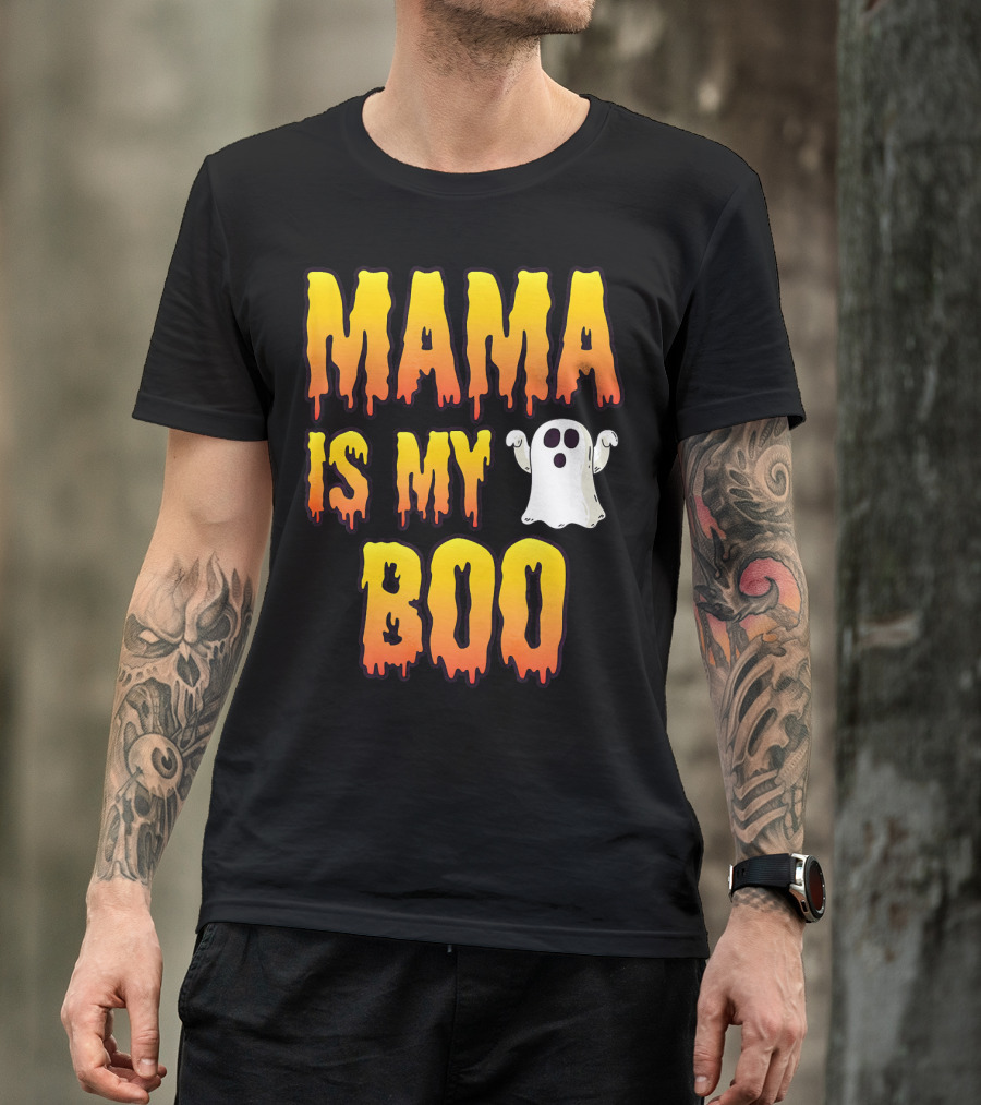 Mama Is My Boo Halloween Ghost Spirit T-Shirt