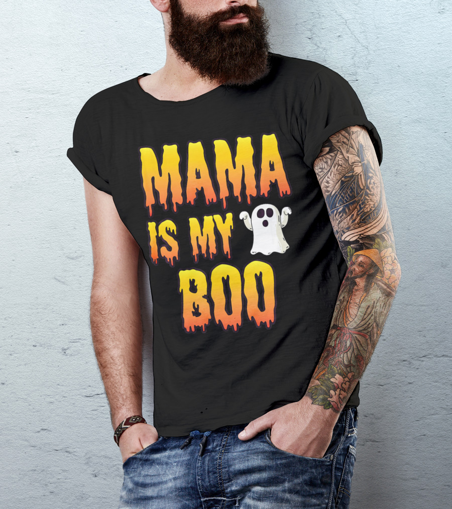 Mama Is My Boo Halloween Ghost Spirit T-Shirt