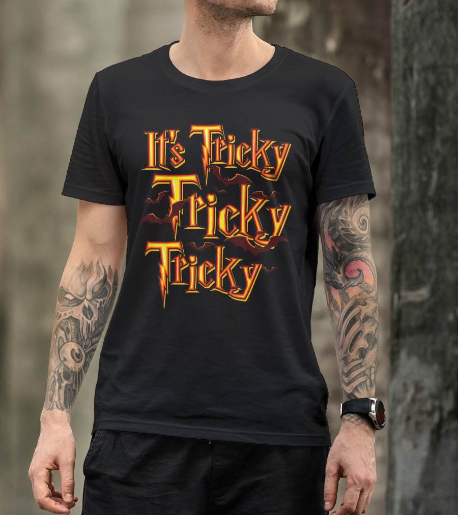 It's Tricky Tricky Tricky With Bats And Lightning-Inspired Font T-Shirt