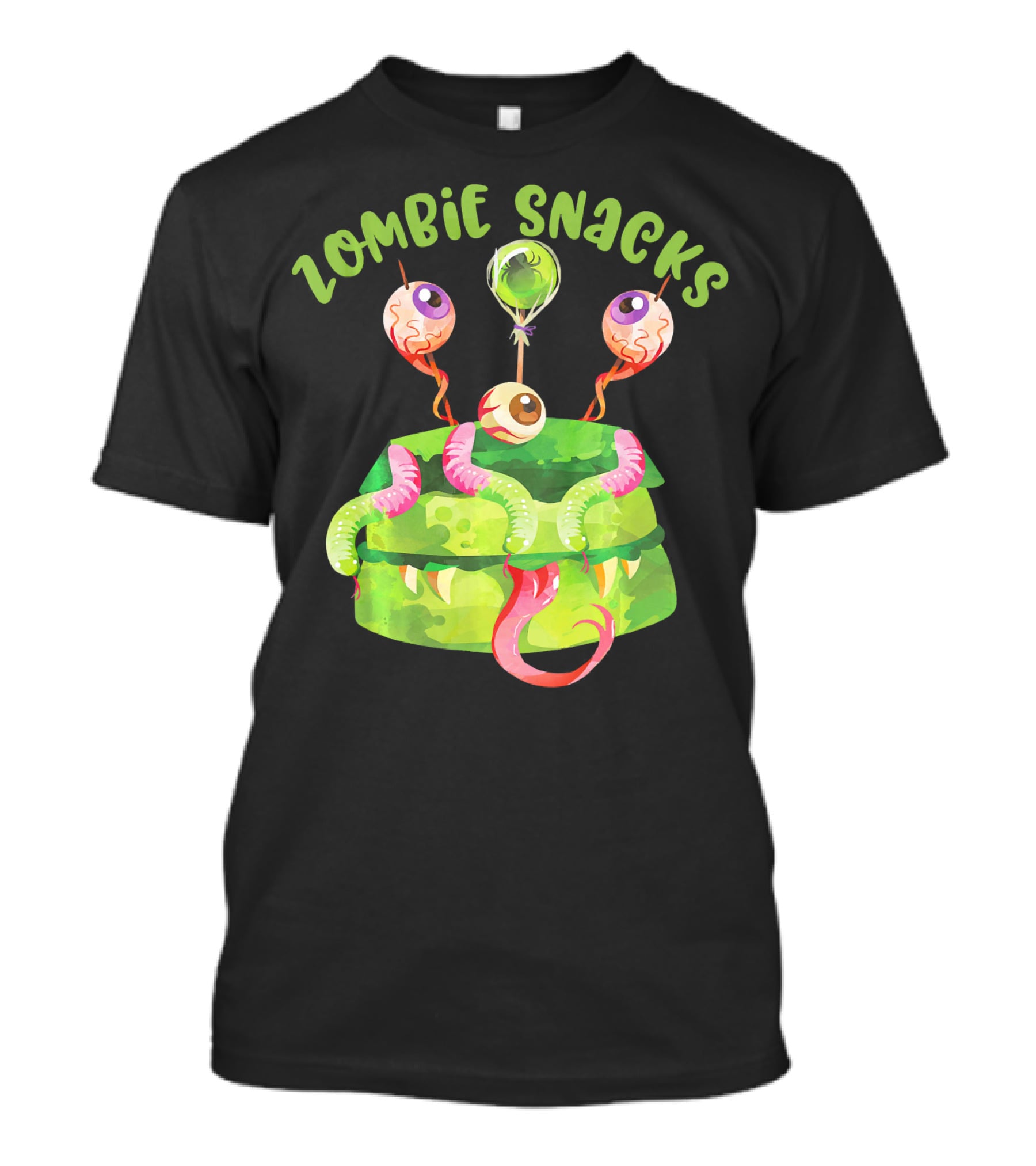Zombie Snacks Halloween Fun Eyeballs T-Shirt