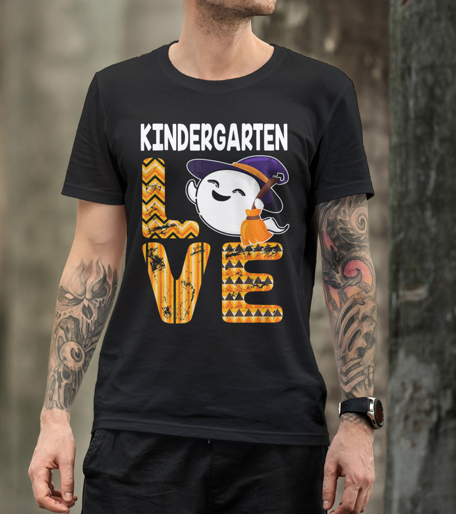 Kindergarten Love Cute Boo Ghost Halloween T-Shirt
