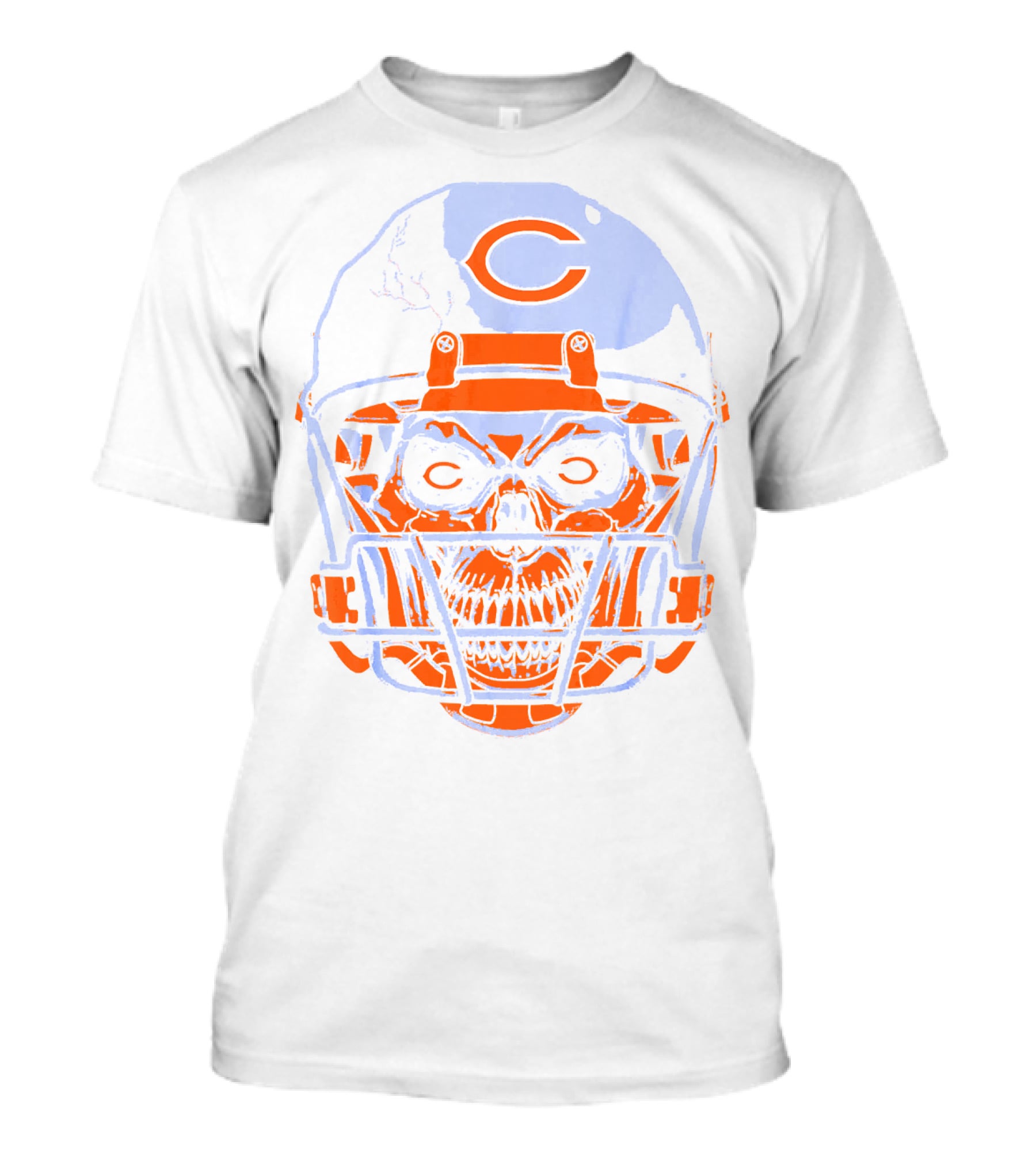 Chicago Bears Skull Helmet Halloween Football Skeleton T-Shirt